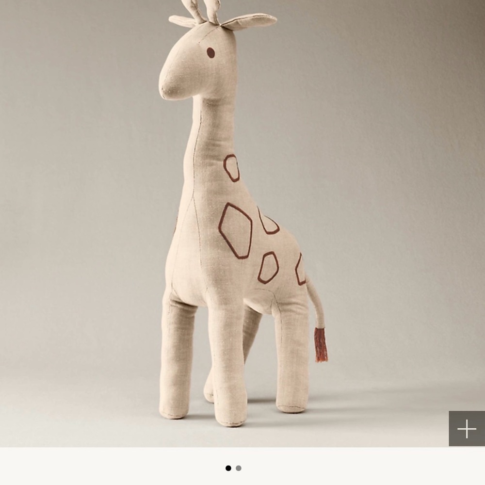 Restoration Hardware Baby and Child CHAMBRAY GIRAFFE - NATURAL. Display use.